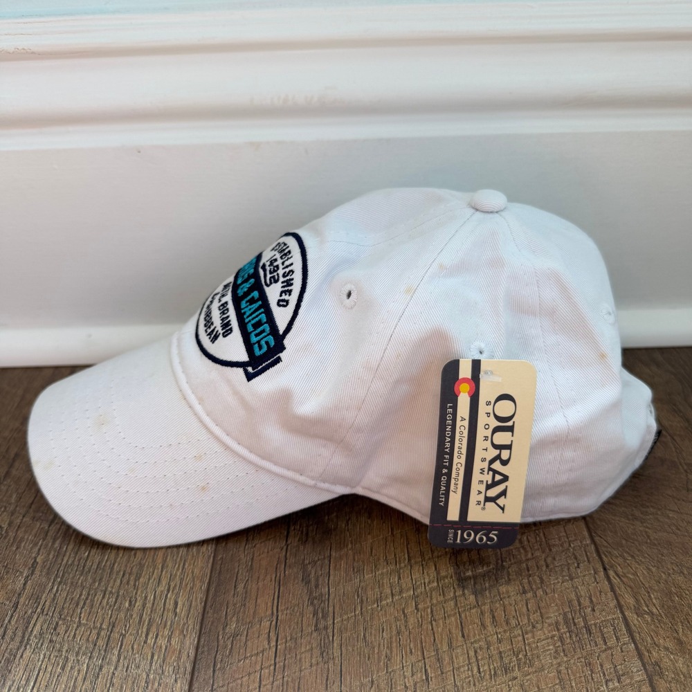 Ouray Turks & Caicos Baseball Cap Unisex OSFA White
